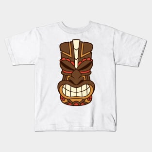 Funny Tribal Tiki Head Kids T-Shirt